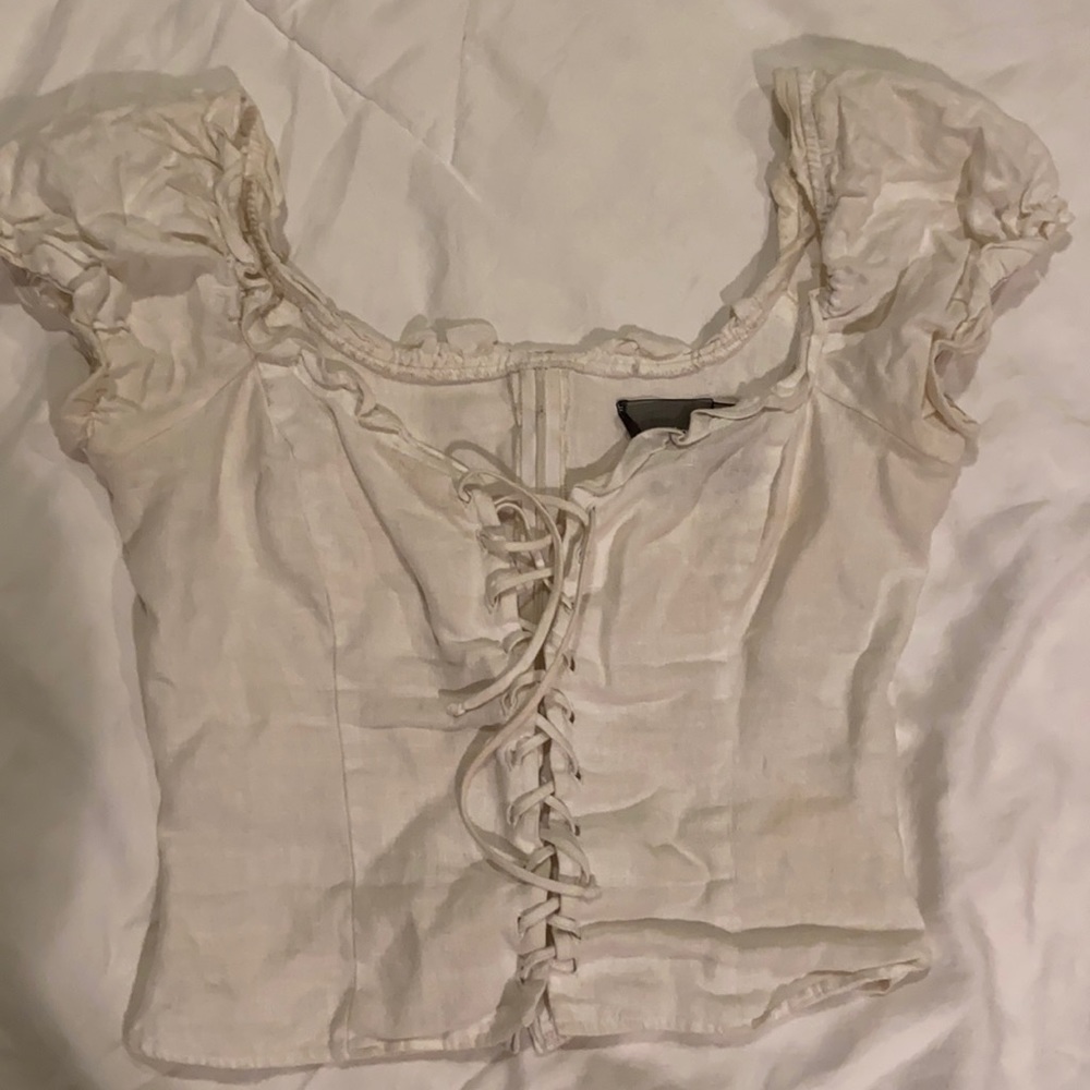 Reformation Peasant tie up blouse
